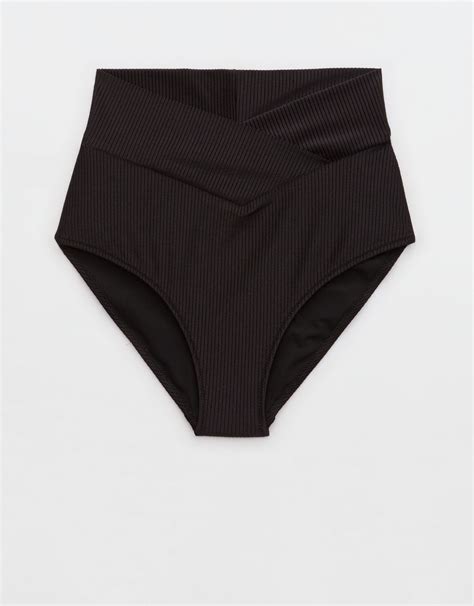 crossover bikini bottom|high waisted bikini bottoms aerie.